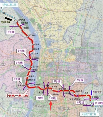 长沙地铁7号线线路走向